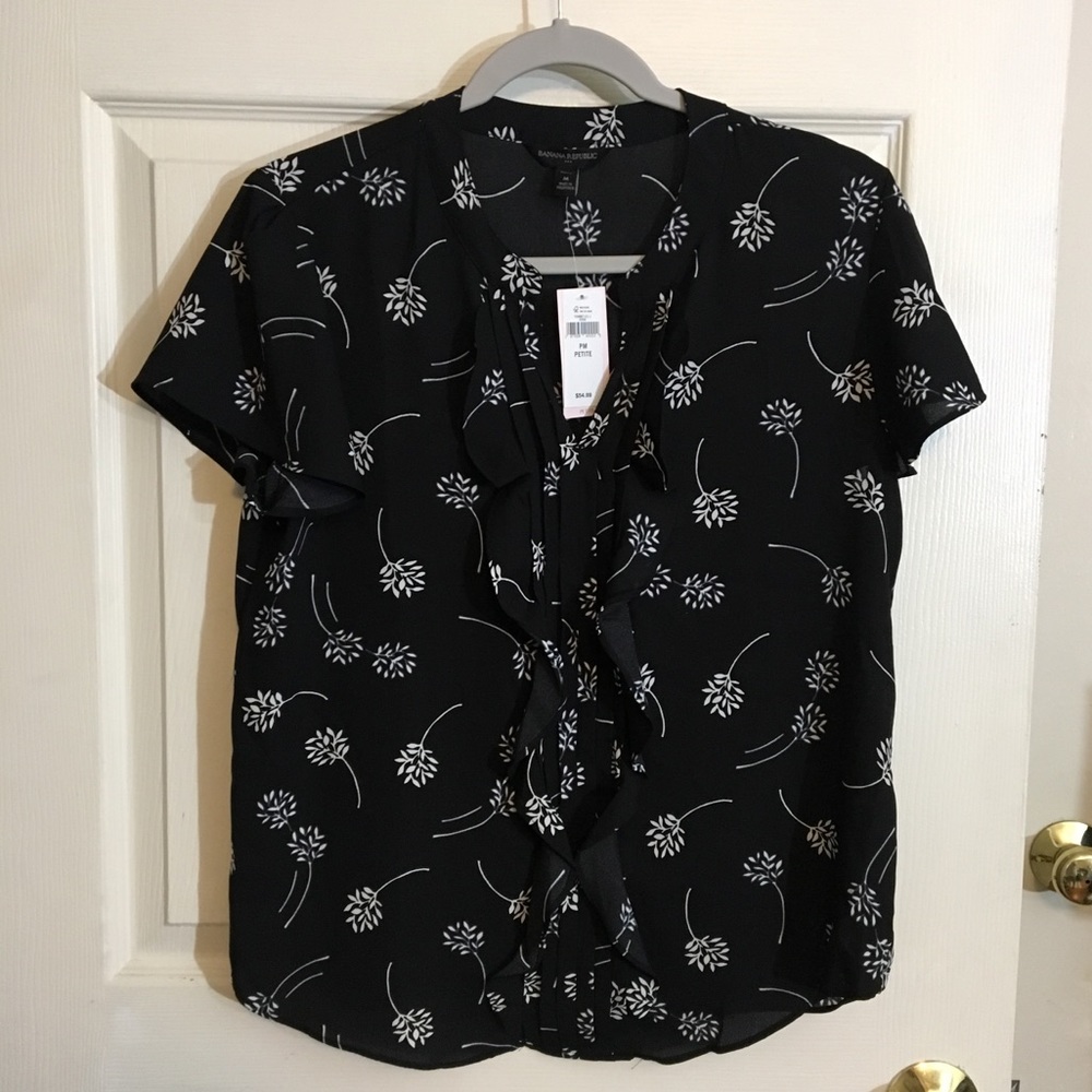 Floral printed PM Blouse with ruffles in front